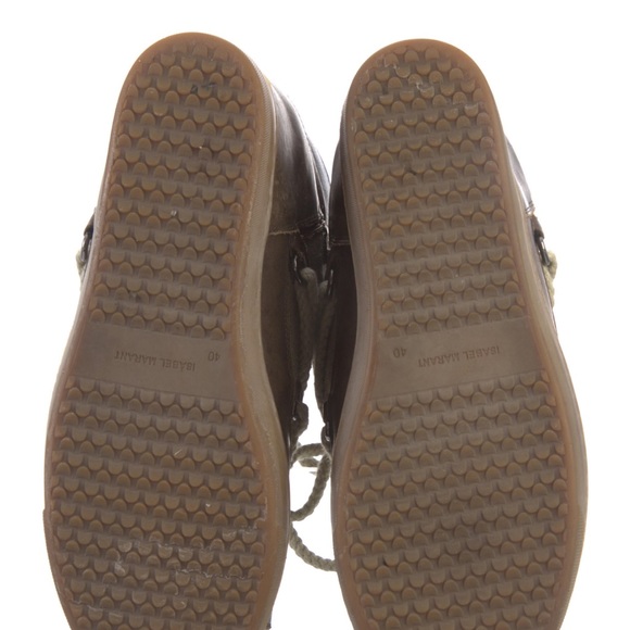 ISABEL MARANT SZ 40 beige NOWLES Shearling Leather Boots - Picture 2 of 5